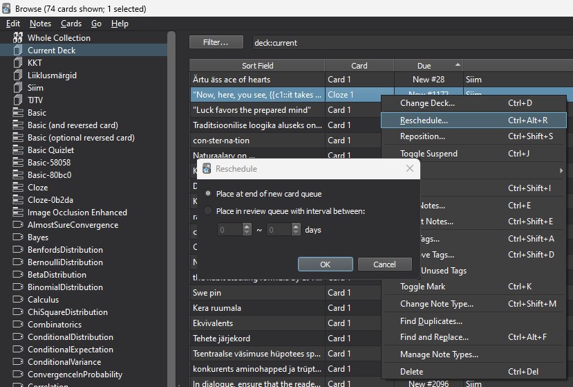 image of how to reset an anki deck in new patch